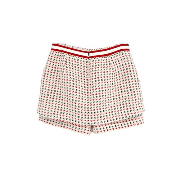 MAJE Irona Tweed Skort in Ecru, Red, & Navy FR36|S - Picture 4 of 10